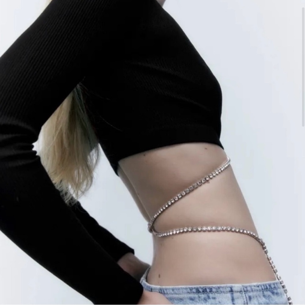 Zara Seamless Rhinestone Top - Picture 2 of 7